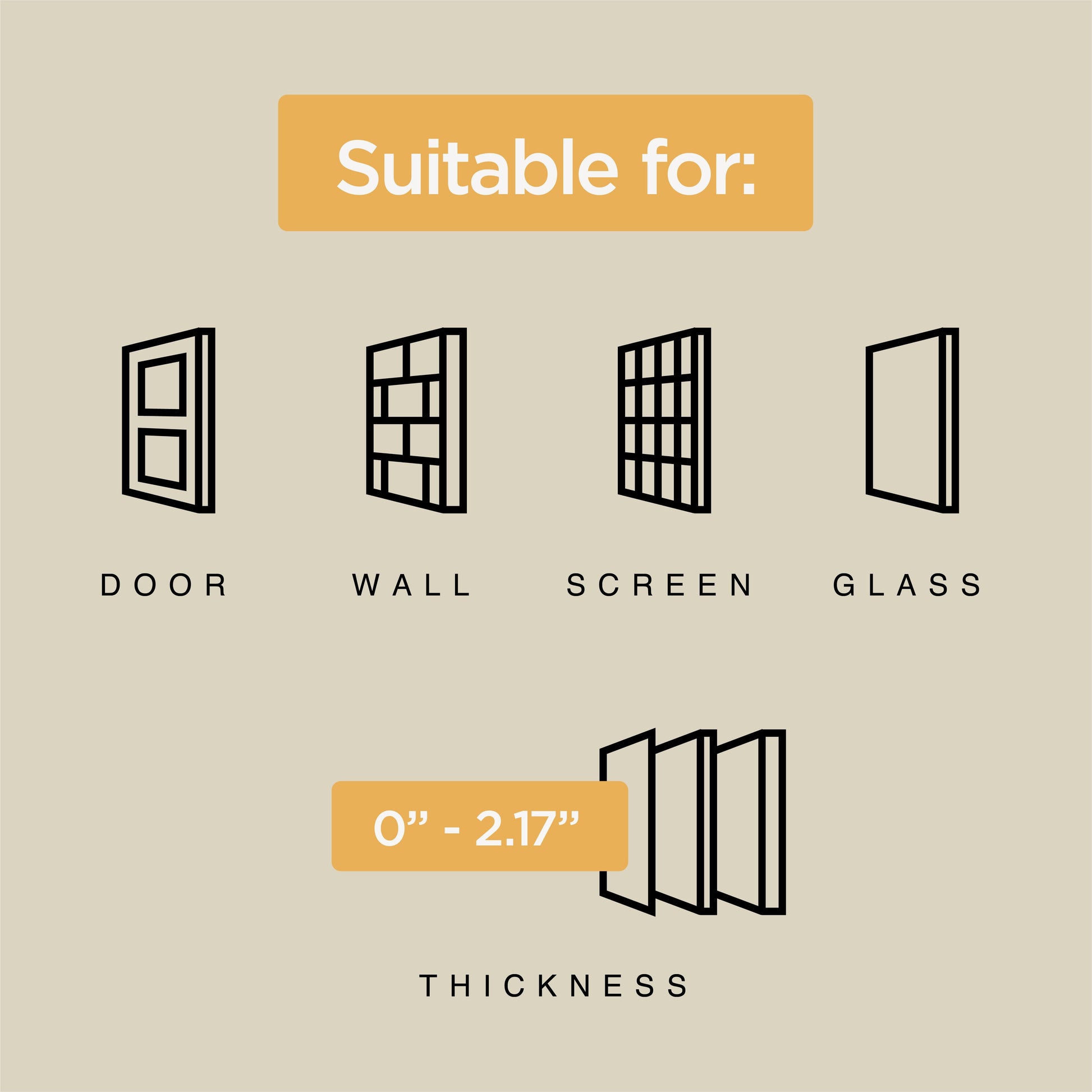 Black Super Tough Large Pet Door for Doors & Walls up to 2.17" Thick, for Pets up to 100Lbs