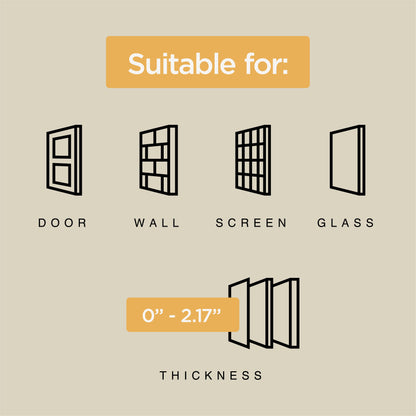 Black Super Tough Large Pet Door for Doors & Walls up to 2.17" Thick, for Pets up to 100Lbs