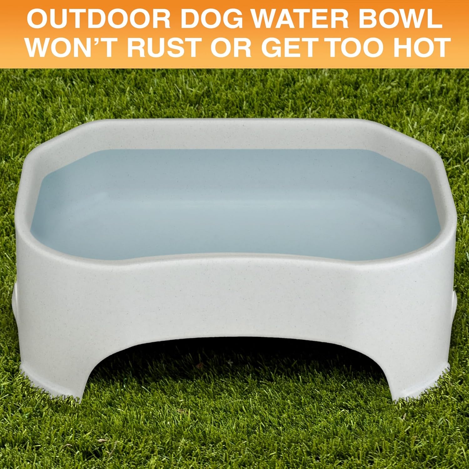 Giant Bowl - Extra Large Water Bowl for Dogs - Perfect for Outdoors (2.25 Gallon Capacity, 288 Oz) - Vanilla Bean