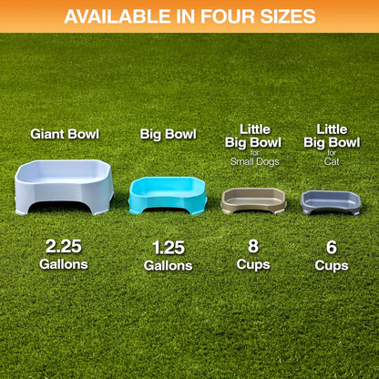 Giant Bowl - Extra Large Water Bowl for Dogs - Perfect for Outdoors (2.25 Gallon Capacity, 288 Oz) - Vanilla Bean