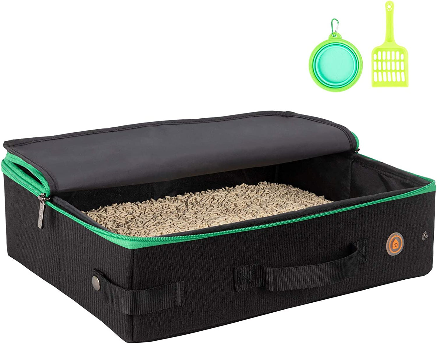 Portable Travel Litter Box for Easy Drive with Kitty and Cats. Lightweight, Sturdy, Leak-Proof, Collapsible
