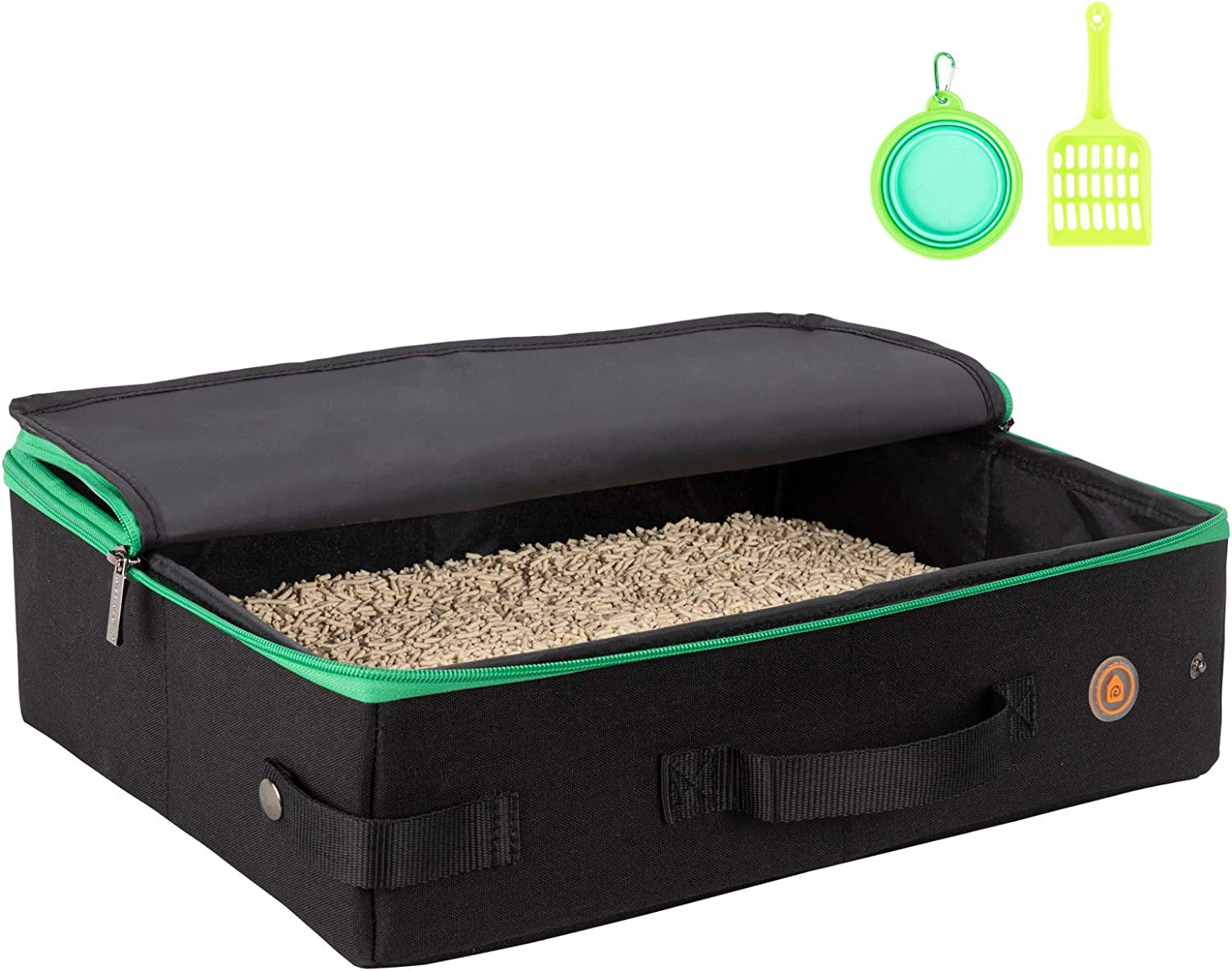 Portable Travel Litter Box for Easy Drive with Kitty and Cats. Lightweight, Sturdy, Leak-Proof, Collapsible