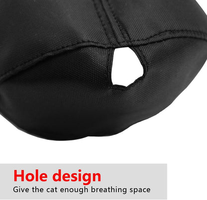 Nylon Cat Muzzle, Face Mask, Groomer Helper, Grooming Tools for Preventing Scratches and Anti-Biting, Black (L)