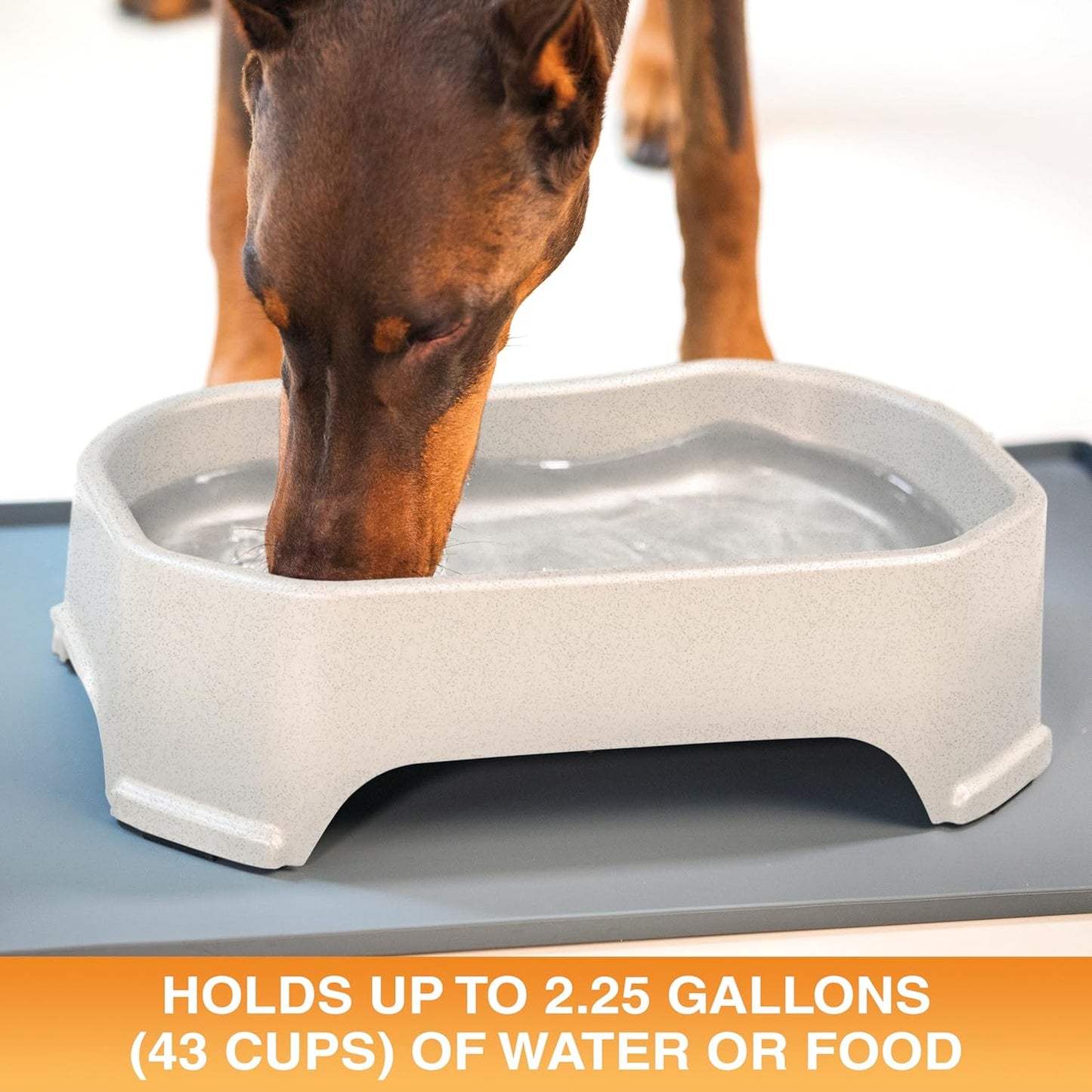 Giant Bowl - Extra Large Water Bowl for Dogs - Perfect for Outdoors (2.25 Gallon Capacity, 288 Oz) - Vanilla Bean