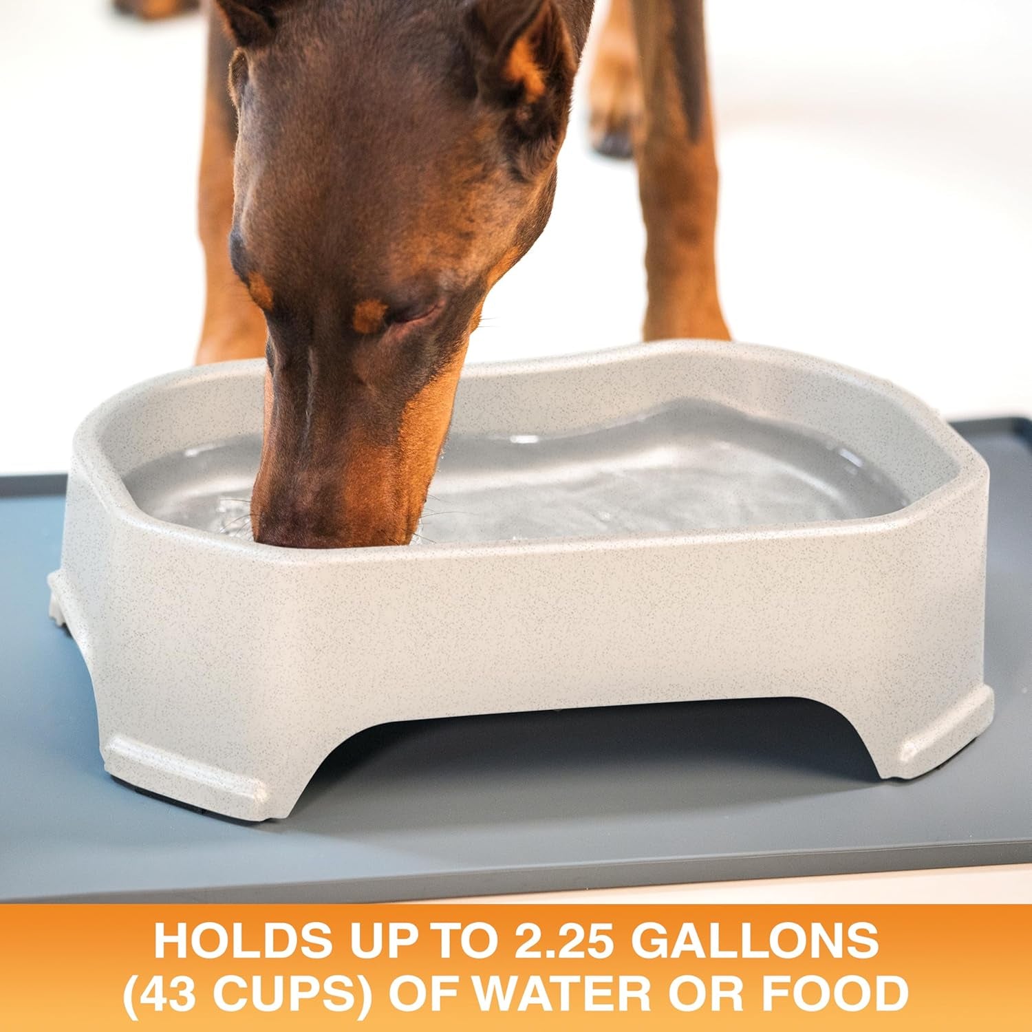 Giant Bowl - Extra Large Water Bowl for Dogs - Perfect for Outdoors (2.25 Gallon Capacity, 288 Oz) - Vanilla Bean