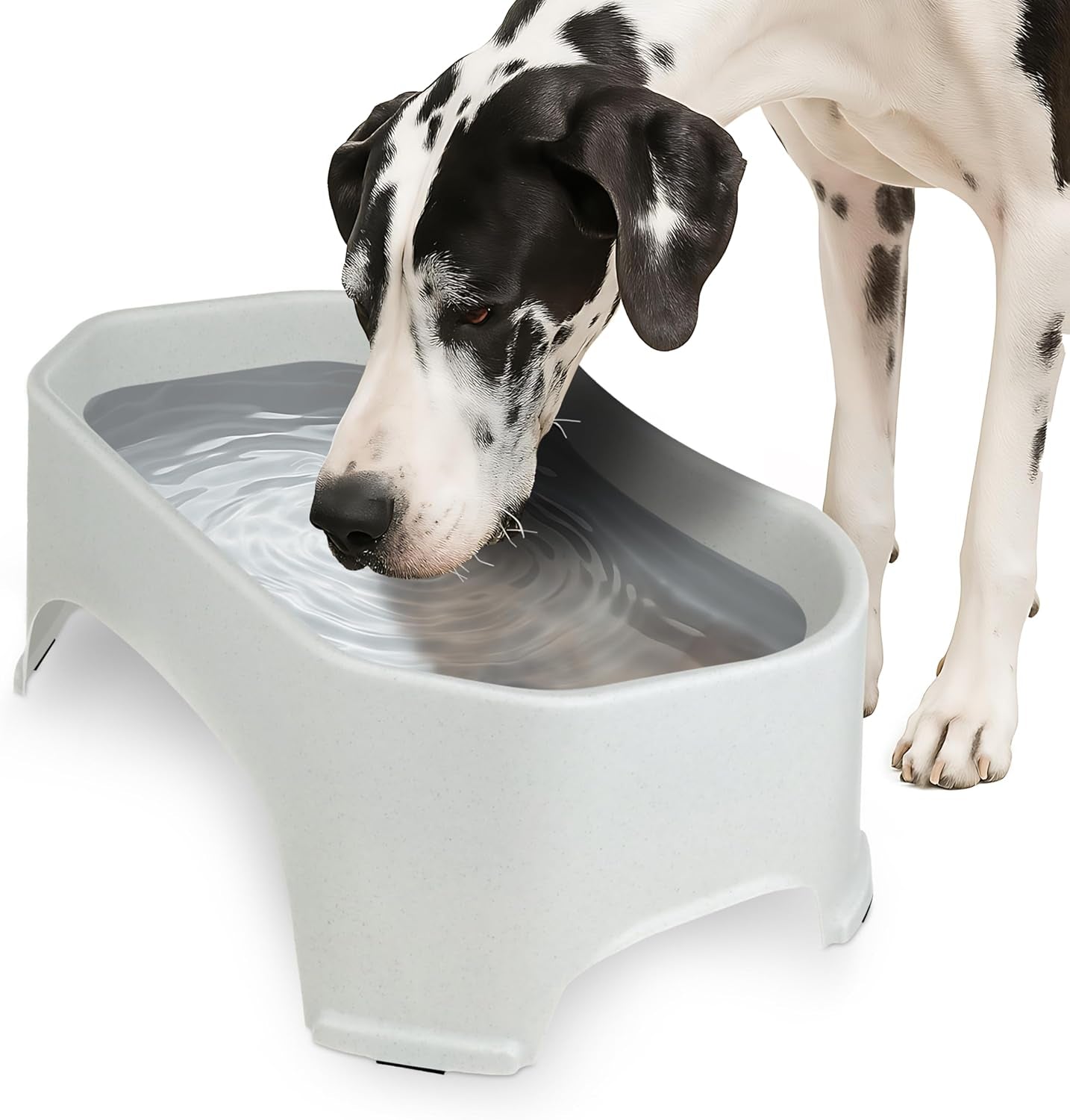 Giant Bowl - Extra Large Water Bowl for Dogs - Perfect for Outdoors (2.25 Gallon Capacity, 288 Oz) - Vanilla Bean