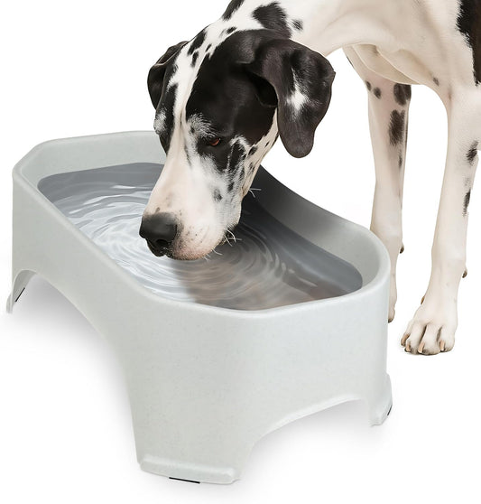 Giant Bowl - Extra Large Water Bowl for Dogs - Perfect for Outdoors (2.25 Gallon Capacity, 288 Oz) - Vanilla Bean