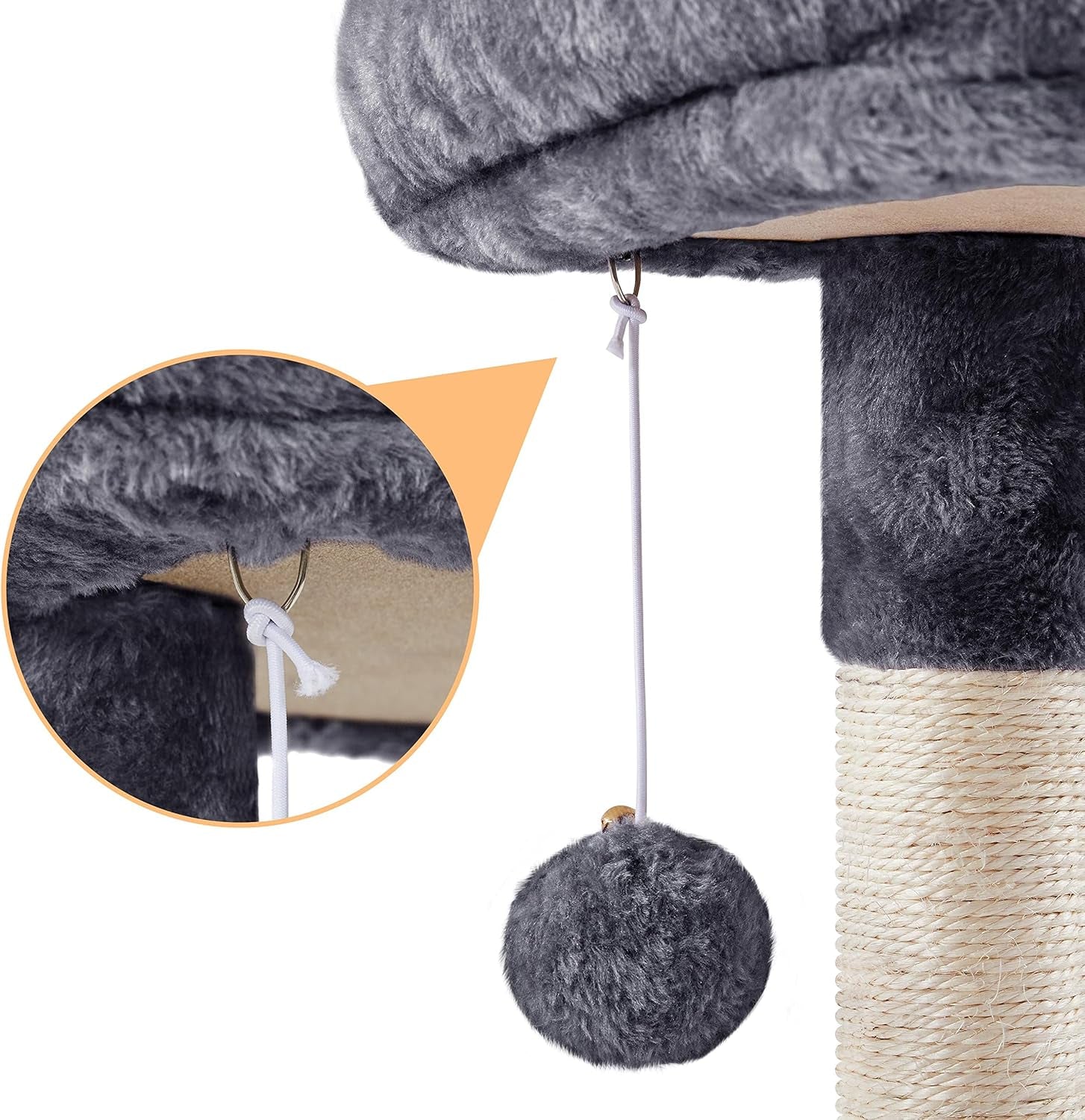 Cat Tree 33In Cat Tower, Multi-Level Cat Condo with Extra Scratch Boards and Sisal Posts as Kitty Activity Center