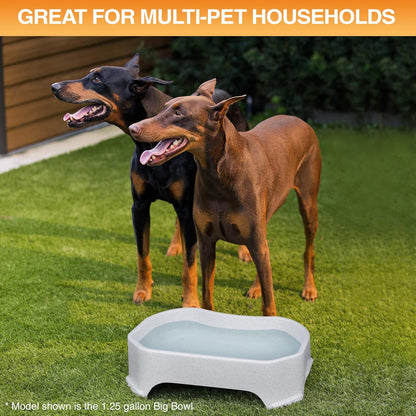 Giant Bowl - Extra Large Water Bowl for Dogs - Perfect for Outdoors (2.25 Gallon Capacity, 288 Oz) - Vanilla Bean